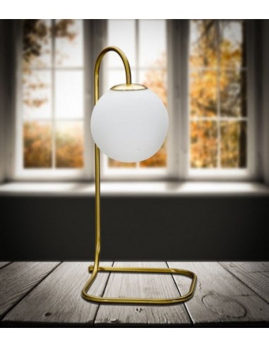 Lampe Glamy Twist Or / Blanc s'inspire de l'anatomie humaine