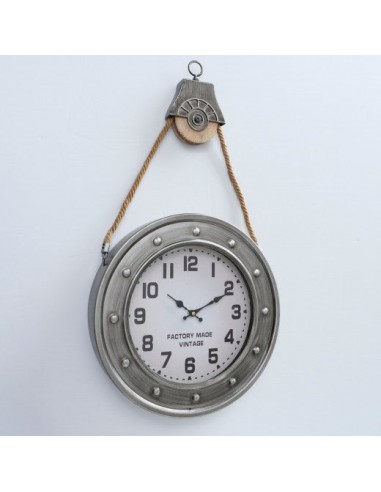 Horloge murale Cannes Gris / Naturel, Ø40 cm Voir les baskets