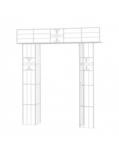 Arche de jardin en métal Klara Blanc, L210xl35xH235 cm Venez acheter