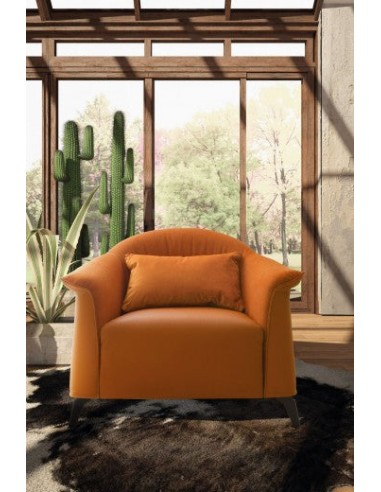 Fauteuil fixe tapissé de tissu, Caroline Orange, l92xA72xH74 cm Vous souhaitez 