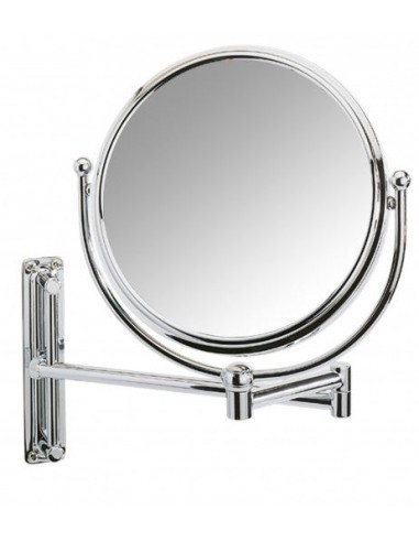 Miroir cosmétique mural, extensible, Deluxe Chrome, Ø19xl23-33xH28,5 cm les ctes