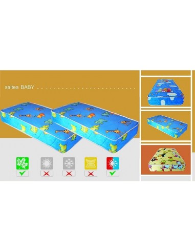 Matelas pour enfants en mousse de polyuréthane, 8 cm, 0-2 ans la colonne vertébrale