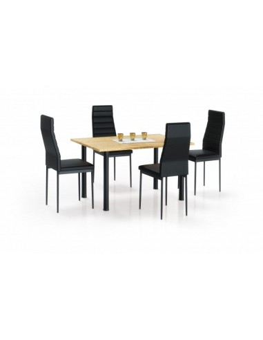 Table en MDF et métal Adonis 2 Chêne Doré / Noir, L120xl80xH76 cm sélection de produits