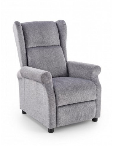 Fauteuil inclinable tapissé de tissu Agustin Gris, l75xA92xH107 cm paiement sécurisé