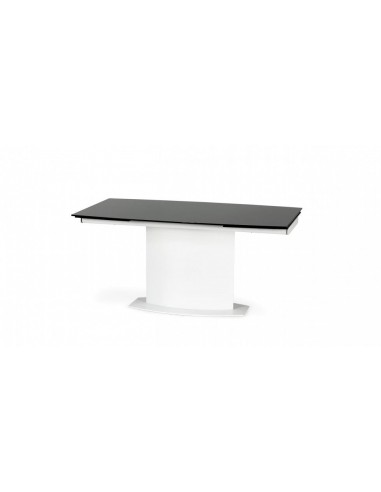 Table extensible en verre et métal Anderson Noir / Blanc, L160-250xl90xH76 cm sur le site 