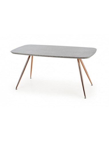 Table en MDF, placage et métal Barcano Gris/Or, L160xl90xH77 cm prix pour 