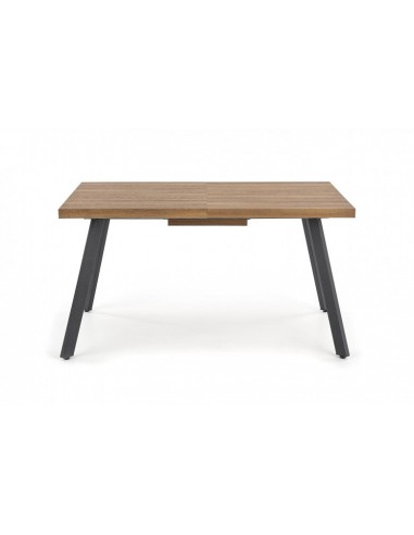 Table extensible en MDF et métal Berlin Honey Noyer / Noir, L140-180xl85xH76 cm à prix réduit toute l'année