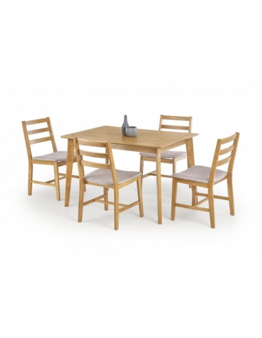 Ensemble table caoutchouc Cordoba Oak + 4 chaises Cordoba Oak, L120xl80xH75 cm basket pas cher