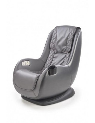 Fauteuil fixe recouvert de cuir écologique, avec fonction massage Dopio Gris, l69xA70xH94 cm 2024