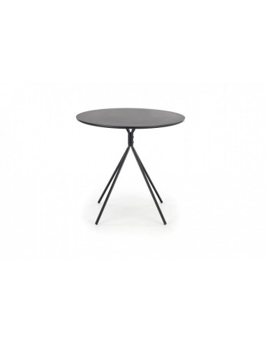 Table en MDF et métal Fondi Noir, Ø80xH75 cm de pas cher