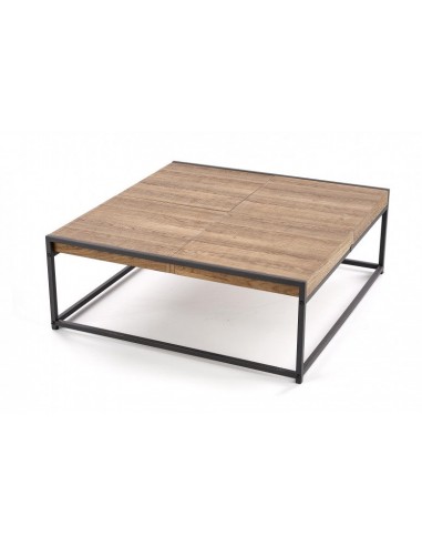 Table basse en MDF et métal Frigate Honey Noyer / Noir, L84xl80xH30 cm Economisez 