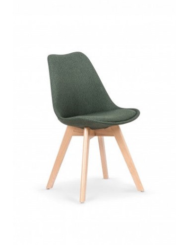 Chaise rembourrée en tissu, avec pieds en bois K303 Vert Foncé, l48xA54xH83 cm 50-70% off 