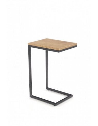 Table basse en MDF et métal Nice Chêne Doré / Noir, L40xl30xH60 cm commande en ligne