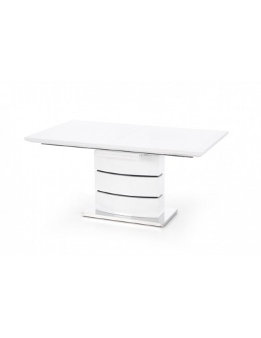 Table extensible en MDF et métal Nobel Blanc, L160-200xl90xH75 cm de l' environnement