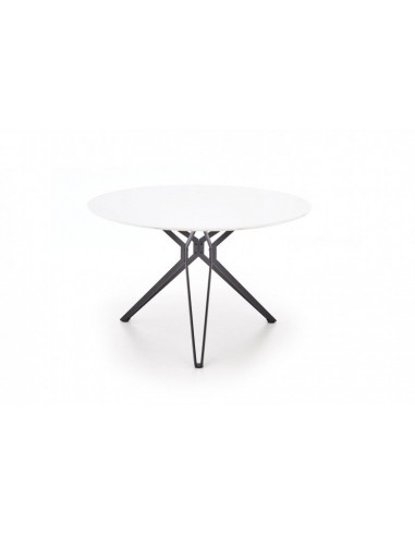 Table en MDF et métal Pixel Blanc / Noir, Ø120xH76 cm vente chaude votre 