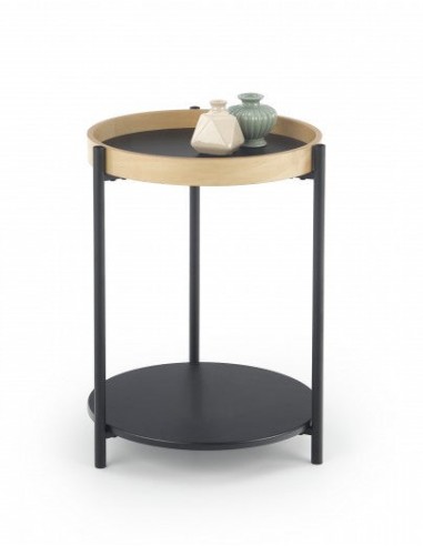 Table basse bois et métal Rolo Chêne / Noir, Ø44xH55 cm sélection de produits