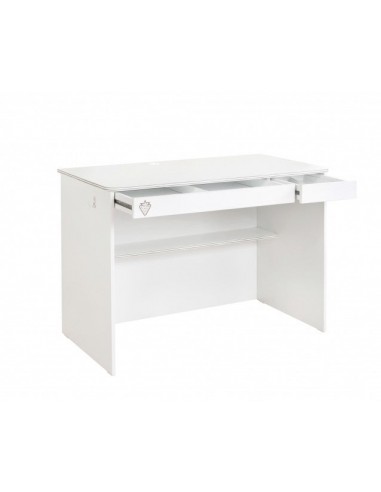 Table de bureau en bois avec 2 tiroirs pour les jeunes Blanc Small, L113xl59xH75 cm 2024