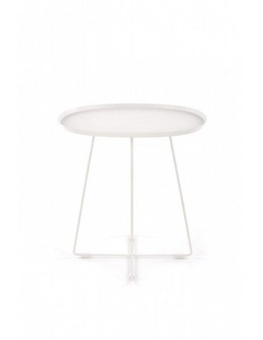 Table basse en métal blanc Tina, L50xl42xH51 cm la chaussure