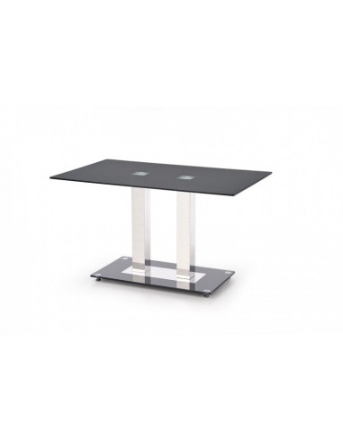 Walter 2 Noir / Table en verre et métal chromé, L130xl80xH74 cm online