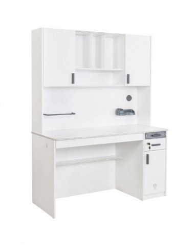 Bibliothèque suspendue en bois avec 2 portes pour jeune Blanc Large, l136xA28xH104 cm Vous souhaitez 