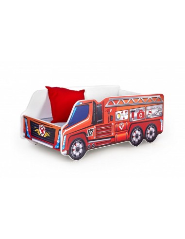 Lit bébé Camion de Pompier Rouge, 140 x 70 c Toutes les collections ici