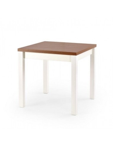 Table extensible en aggloméré et MDF Gracjan Alin / Blanc, L80-160xl80xH76 cm 2 - 3 jours ouvrés.