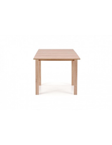 Table extensible en aggloméré et MDF Chêne Gracjan Sonoma, L80-160xl80xH76 cm brillant des détails fins