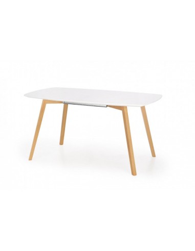 Table extensible en MDF et bois de hêtre Kajetan Blanc / Chêne Miel, L150-200xl85xH76 cm vous aussi creer 