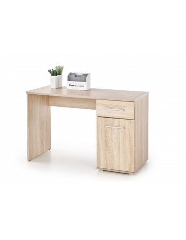 Bureau palette, avec 1 tiroir et 1 porte Lima B-1 Chêne Sonoma, L120xl55xH75 cm hantent personnes