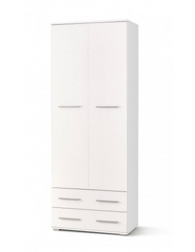 Armoire palette 2 portes et 2 tiroirs Lima REG-2 Blanc, l77xA40xH200 cm en ligne