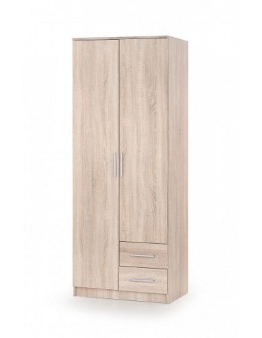 Armoire palette 2 portes et 2 tiroirs Lima S-2 Chêne Sonoma, l80xA52xH205 cm livraison gratuite