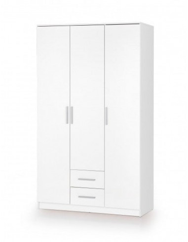 Armoire palette 3 portes et 2 tiroirs Lima S-3 Blanc, l120xA52xH205 cm est présent 