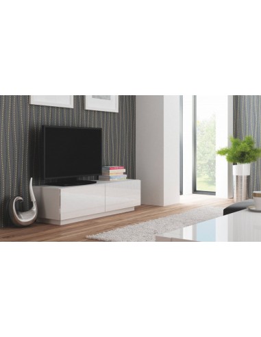 Livo RTV-160S Commode TV MDF blanc, l160xA40xH38 cm de technologie