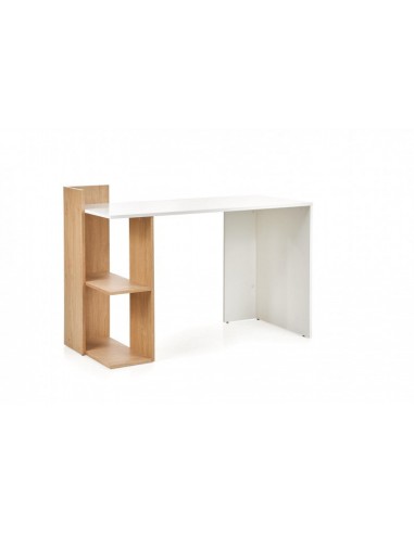 Table de bureau Chêne Fino / Blanc pâle, L122xl57xH85 cm le des métaux précieux