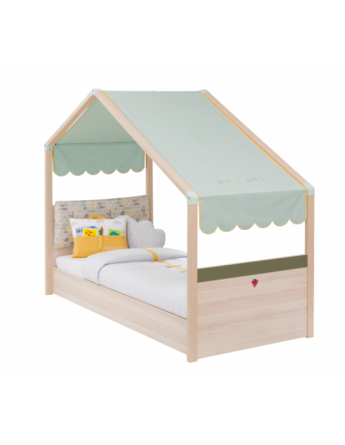 Nouveau lit bébé Montessori Naturel / Vert 180 x 80 cm Toutes les collections ici