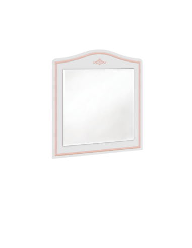 Miroir déco avec cadre pâle Selena Rose Blanc / Rose, l73xH90 cm votre