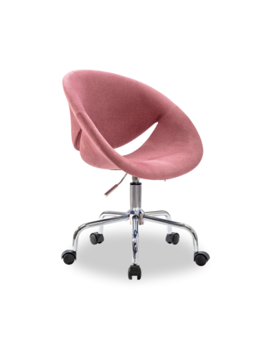 Chaise de bureau pour enfants, rembourrée en tissu Relax Rose, l61xP54xH88-95 cm online