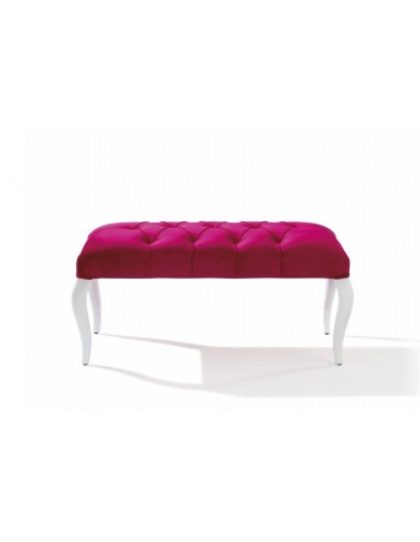 Banquette rembourrée en tissu, avec pieds en bois Rose Rose, l90xA44xH44 cm chez Cornerstreet bien 