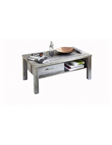 Table basse Chip avec 1 tiroir Krone Natur, L113xl60xH47 cm la colonne vertébrale