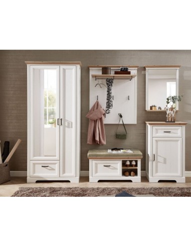 Ensemble de meubles de hall en MDF, 5 pièces Jessie Beige ouvert Voir les baskets