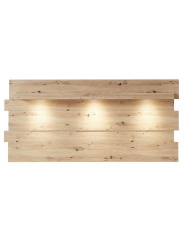 Étagère suspendue en MDF avec LED incluse Loftis Artisan Chêne, l202xA24xH93 cm hantent personnes