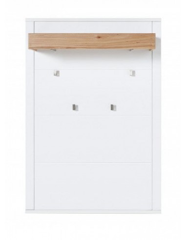 Cintre avec aggloméré et étagère en MDF, Selina Blanc / Naturel, l92xA30xH133 cm 50-70% off 