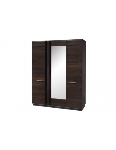 Meuble en MDF et aggloméré, avec 3 portes et miroir Porti 73 Chêne Choco, l165xA60xH210 cm ouvre sa boutique