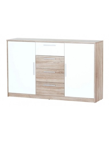 Commode 4 tiroirs et 2 portes Milo 05, l145xA38xH90 cm solde