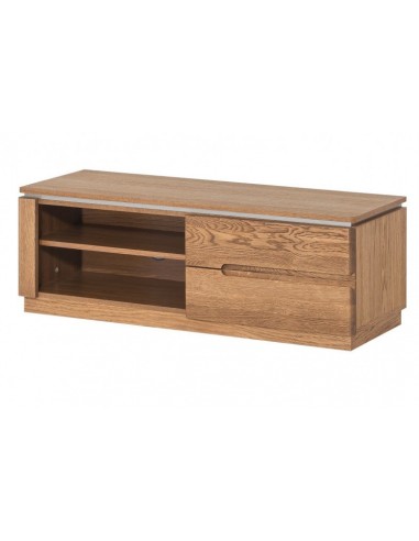 Meuble TV en bois et placage avec 1 porte Montenegro 24 Petit Chêne Rustique, l108xA42xH38 cm de technologie