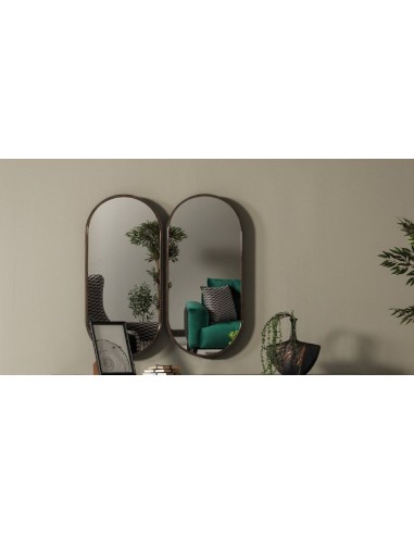 Miroir décoratif Wella Gris, l51xH102 cm rembourrage situé sous