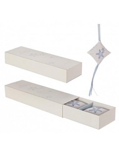 Lot de 3 sachets parfumés et coffret cadeau Ocean Blanc / Bleu, L26xl8,5xH4,5 cm vente chaude votre 