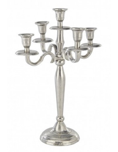 Chandelier en aluminium à 5 bras, Karan d'argent, Ø29xH39 cm online