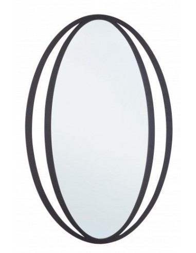 Miroir déco avec cadre en métal Nabila Noir, l51xH80 cm de votre