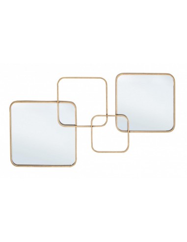 Miroir décoratif avec cadre en métal Oralie Doré, l70xH40 cm pas chere